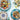 Melamine Dinnerware Set, 12-Piece, Service for 4, Medallion (Cool)