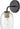 Percy 85010BK Single Light Bath Vanity Fixture - Transitional Style, Bell-Shaped Clear Glass Shade, Mount up or down - Black